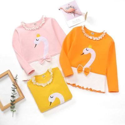 木耳边领撞色拼接可爱绣花百搭