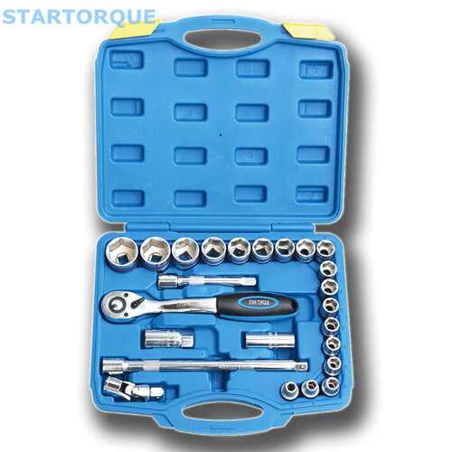 拓卡STARTORQUE 24-32件套套筒组套 1/2系列套筒+棘轮扳手+接杆