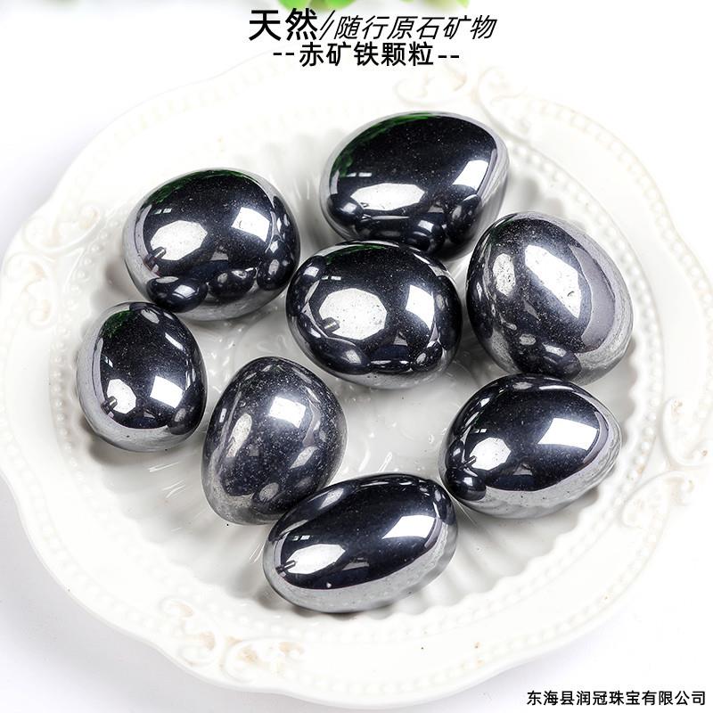 跨境热销赤铁矿滚石碎石 铁石打磨石随形摆件 鱼缸石景观装饰