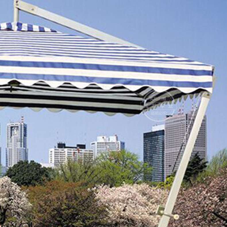 休闲庭院泳池大太阳伞 立柱单层铝合金吊伞 户外大遮阳四方伞