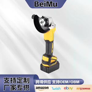 跨境21v大功率100无线打磨砂光机家用多功能便携式125电动角磨机