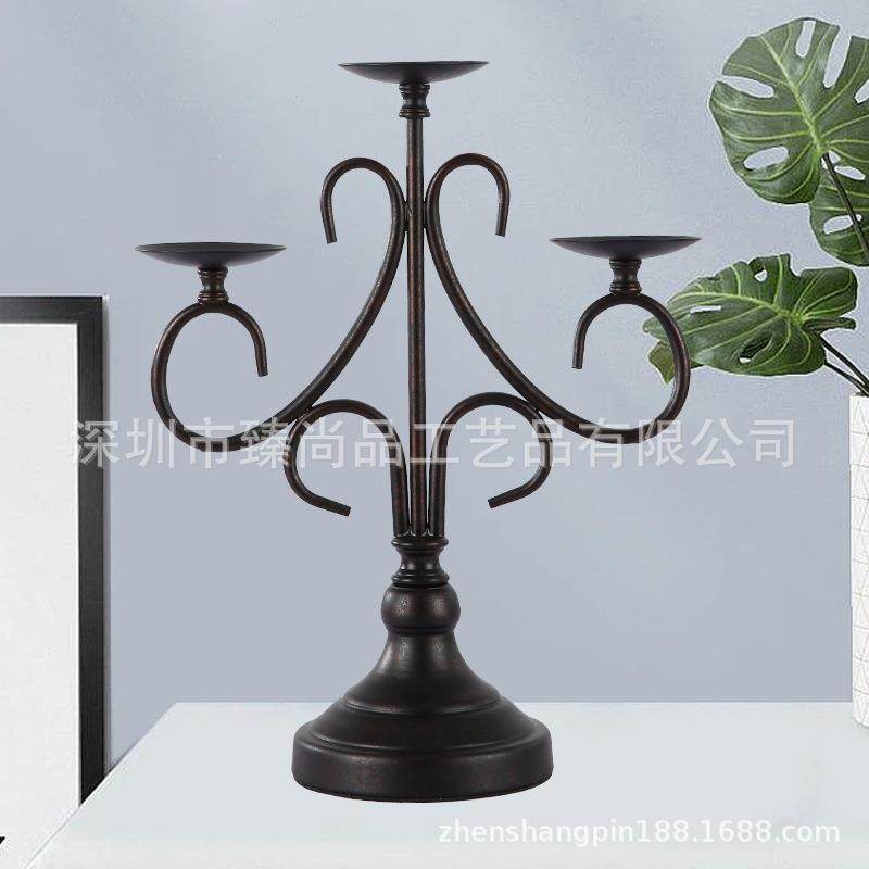 跨境复古烛台美式铁艺蜡烛台家用金属婚庆浪漫烛光晚餐桌摄影道具,电子元器件市场,其它元器件,淘宝优惠券,粉丝福利购,淘宝优惠卷