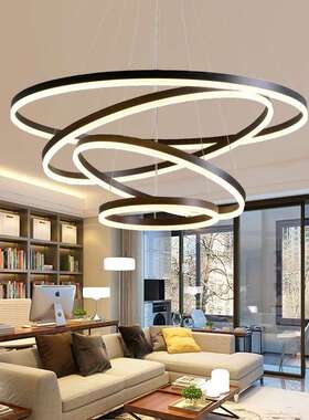 Niuy牛源科技北欧卧室客厅led现代简约餐厅吊灯个性创意书房环形