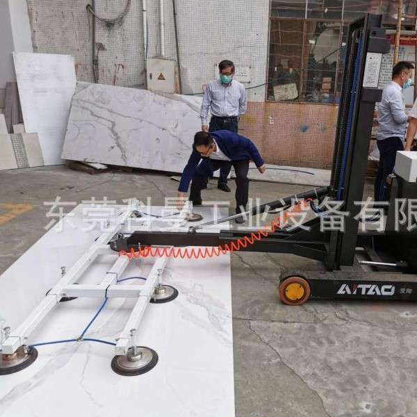 叉车双气缸自动翻转吸钢板石板石材玻璃真空电动提升移动搬运吊具