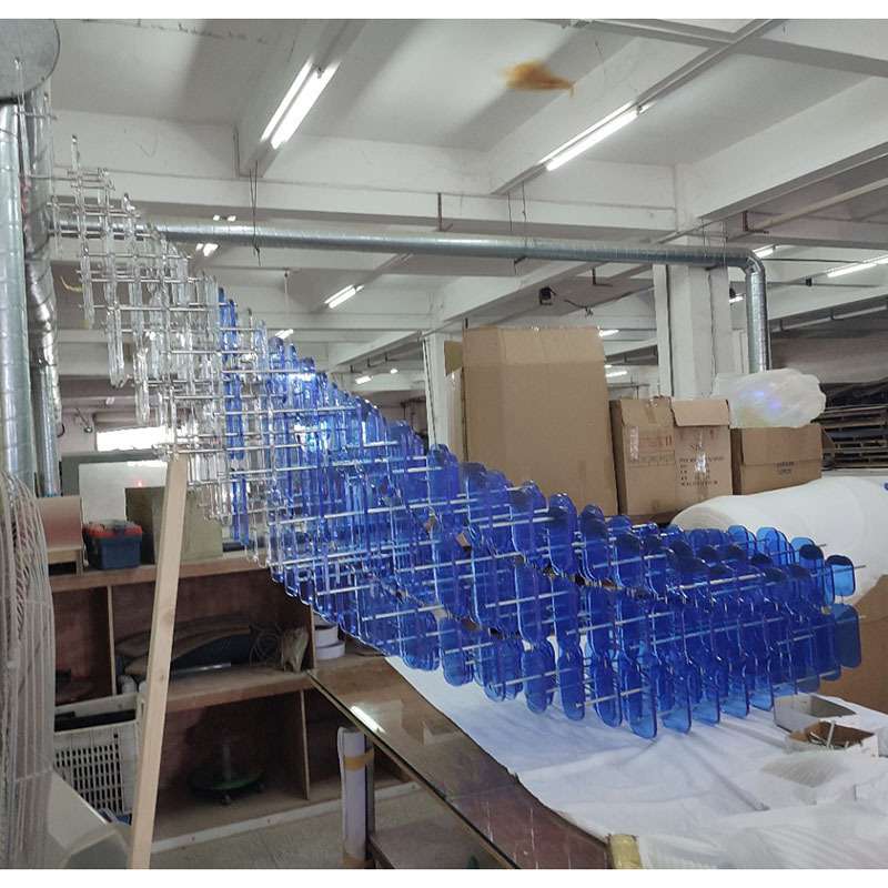亚克力蓝色月亮船造型艺术品雕塑摆件别墅艺展酒店造景生产加工
