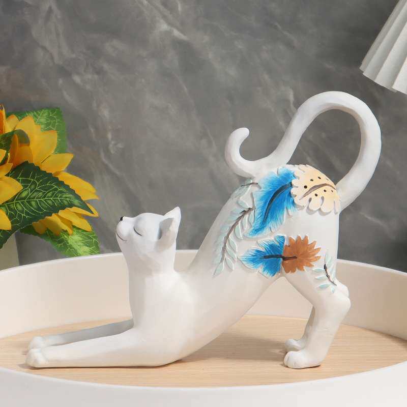 欧式家居简约祈祷趴猫摆件客厅书金属加工件/五金加工