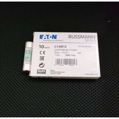 C14M12陶瓷管保险丝 690V12A 14X51 巴斯曼BUSSMANN熔断器