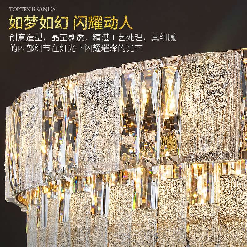 铧锒欧式客厅水晶吊灯轻奢高颜值大师设计卧室主卧高端餐厅吊灯