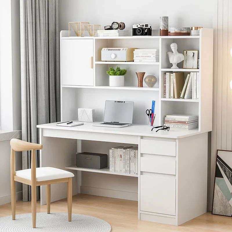 电脑桌子椅子一套书桌书柜一体写字桌学生家用简约台式小桌子商贸