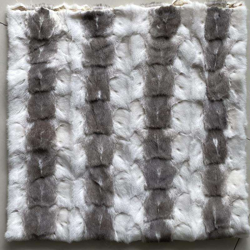 厂家跨境水貂毛毯子家具服装抱枕原料貂皮拼接搭毯自然颜色貂毛皮