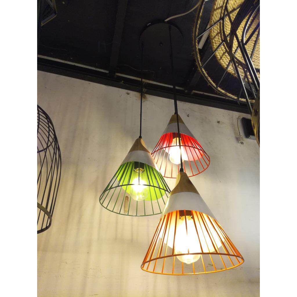 闽福州田园吊灯loft设计师LED灯餐厅咖啡厅吧台铁艺麻绳个性吊灯