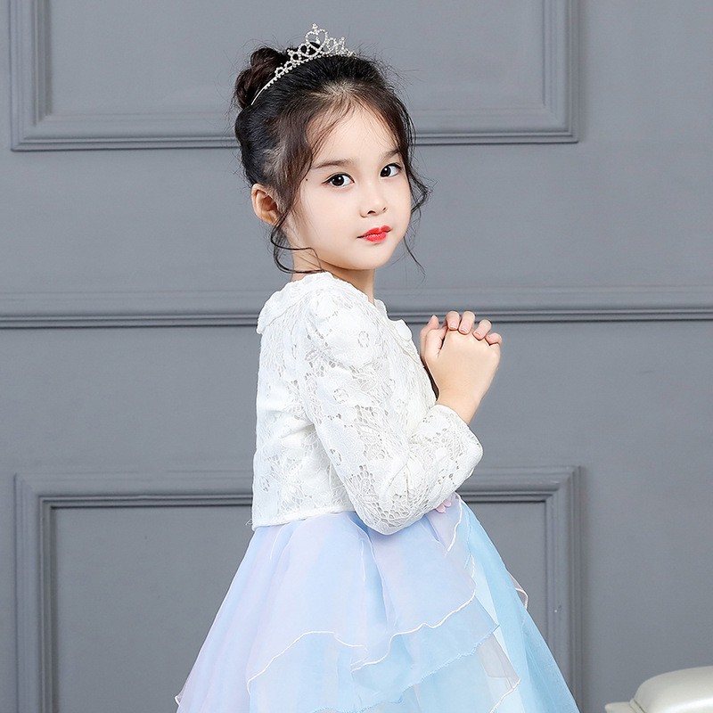 女童披肩薄款配裙子小外套儿童春秋外搭夏季礼服披风长袖小孩秋季
