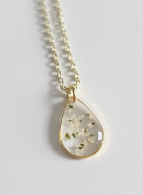 金属压花树脂吊坠发光项链个性纯手工情侣男女生日礼物