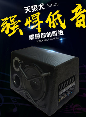 梯型10寸12V车载有源24V汽车超重低音炮家庭音响音箱220V蓝牙插卡