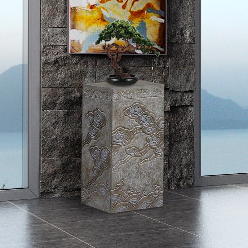 新中式祥云展示柱仿古落地摆件客厅玄关装饰摆设庭院花园盆栽底座,家居饰品,落地摆件,淘宝优惠券,粉丝福利购,淘宝优惠卷