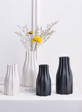简约容器诧寂风色釉亚平光陶瓷花瓶花器现代简约器皿雅南装饰摆件