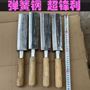 弹簧钢老式手工锻打一体平头户外开路柴刀农用家用劈柴户外砍树刀