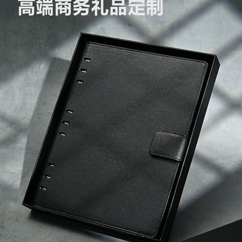 碧发B5真皮高档活页日记本商务笔记本子牛皮面活页本外壳可拆卸记