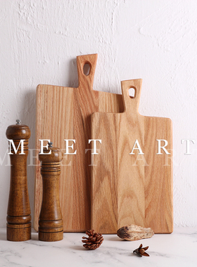 现代简约创意实木砧板餐板面包板 面包托盘 样板间厨房台面摆件