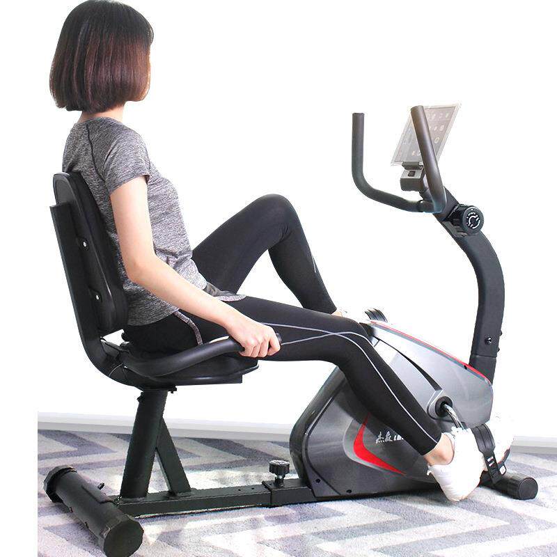 卧式健身车家用动感单车中老年人健身器材室内运动训练脚踏车练腿