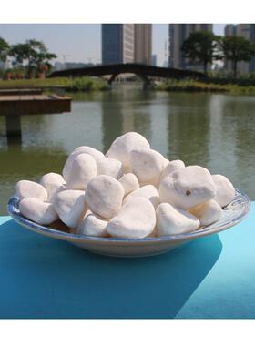 景观专用灰色石子精抛白鹅卵石｜枯山水造景石园林垫基碎石多规格