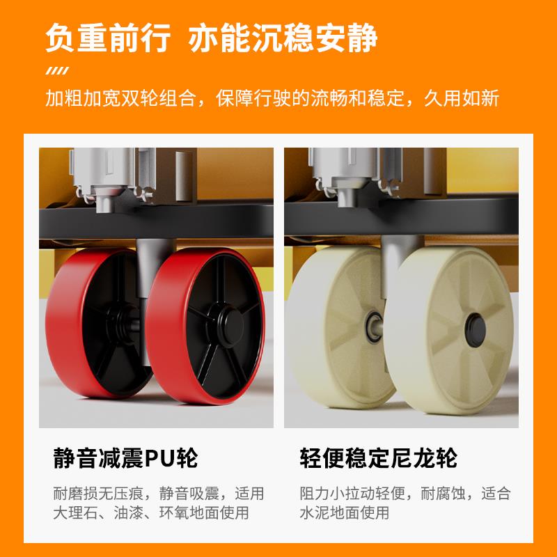 手动叉车地牛液压车搬运车升降手推车托盘装卸2吨3吨手拉拖车
