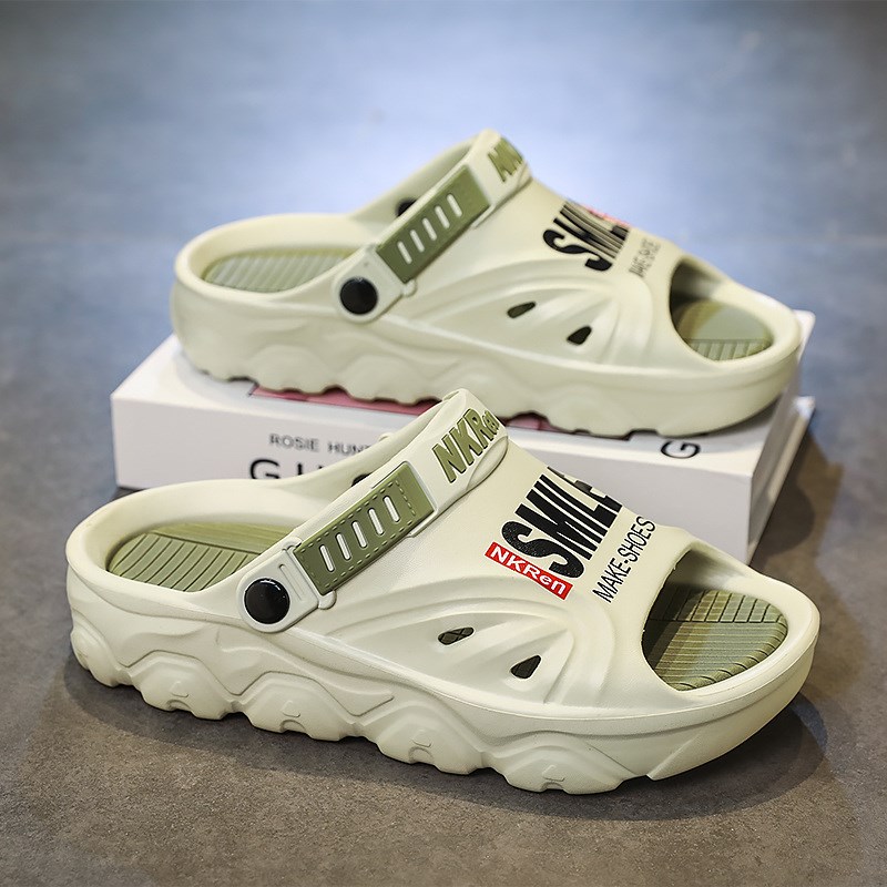 凉鞋男潮夏季外穿踩屎感学生厚底增高运动凉拖户外大码46沙滩拖鞋