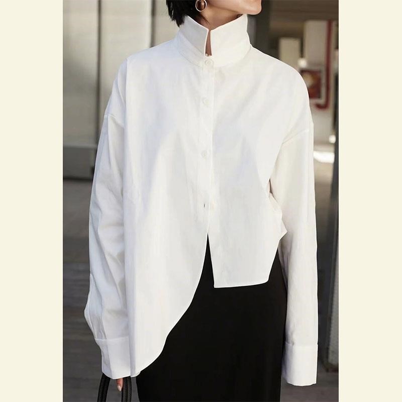秋季今年流行高端奢华漂亮气质上衣高级感超好看不规则新中式衬衫