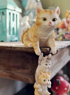 创意摆件家居饰品客厅桌面猫咪房间布置酒柜装饰品摆设节日礼物