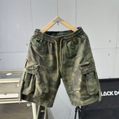 宽松微弹户外耐磨休闲五分裤 多口袋迷彩工装 2025夏季 新款 短裤 男士