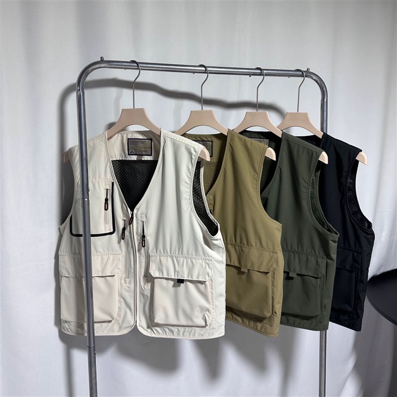 外贸单!户外抗撕裂+多口袋!秋款坎肩登山钓鱼工装背心轻薄马甲