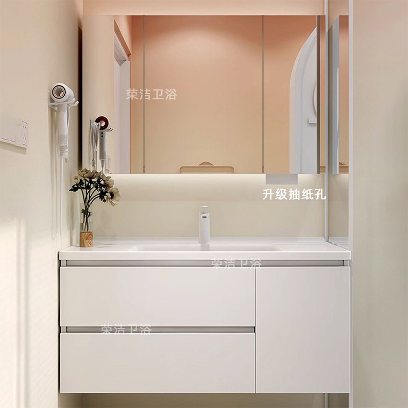 69cm洗漱台洗脸盆79厘米89/99/109公分119陶瓷一体组合卫浴浴室柜