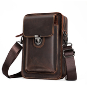 男士 斜挎手机包2025新款 小背包挎包夏天真皮牛皮钥匙包腰包单肩包