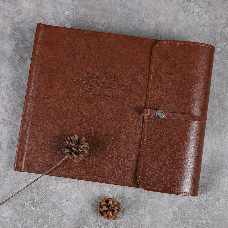 定制相册高端皮质封面婚纱照影楼本结婚照制作送领导退休纪念册