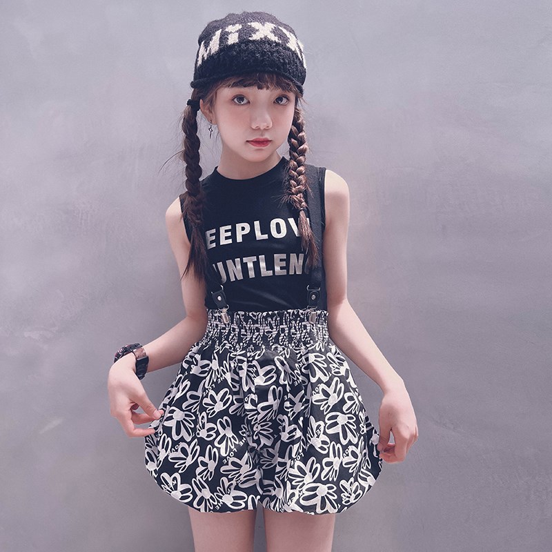 冷大娘定制女童夏季薄款花苞裤高腰休闲短裤泡泡裤宝宝南瓜裤亲子