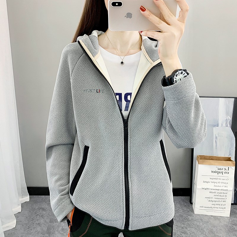 户外运动休闲连帽抓绒衣女上衣保暖冲锋衣内胆摇粒绒外套开衫春秋