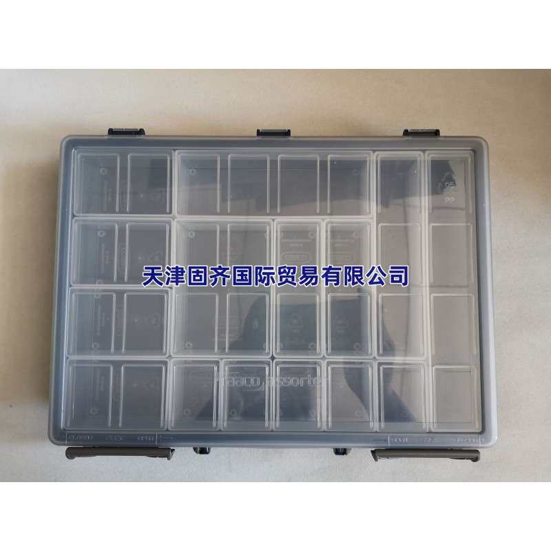 Raaco 15格透明塑料盒零件收纳盒 136211, 57mm x 338mm x 261mm