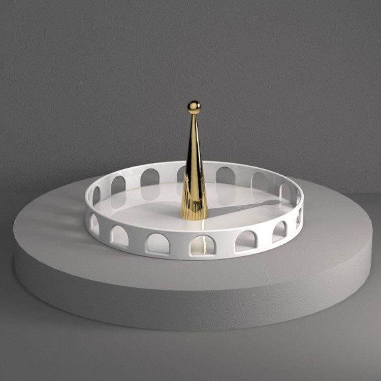 北欧风格金属圆柱广场果盘家居装饰客厅置物收纳盘托盘摆件轻奢,电子元器件市场,其它元器件,淘宝优惠券,粉丝福利购,淘宝优惠卷