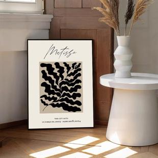 马蒂斯客厅装 饰画抽象复古玄关挂画小众艺术卧室房间桌面摆画壁画