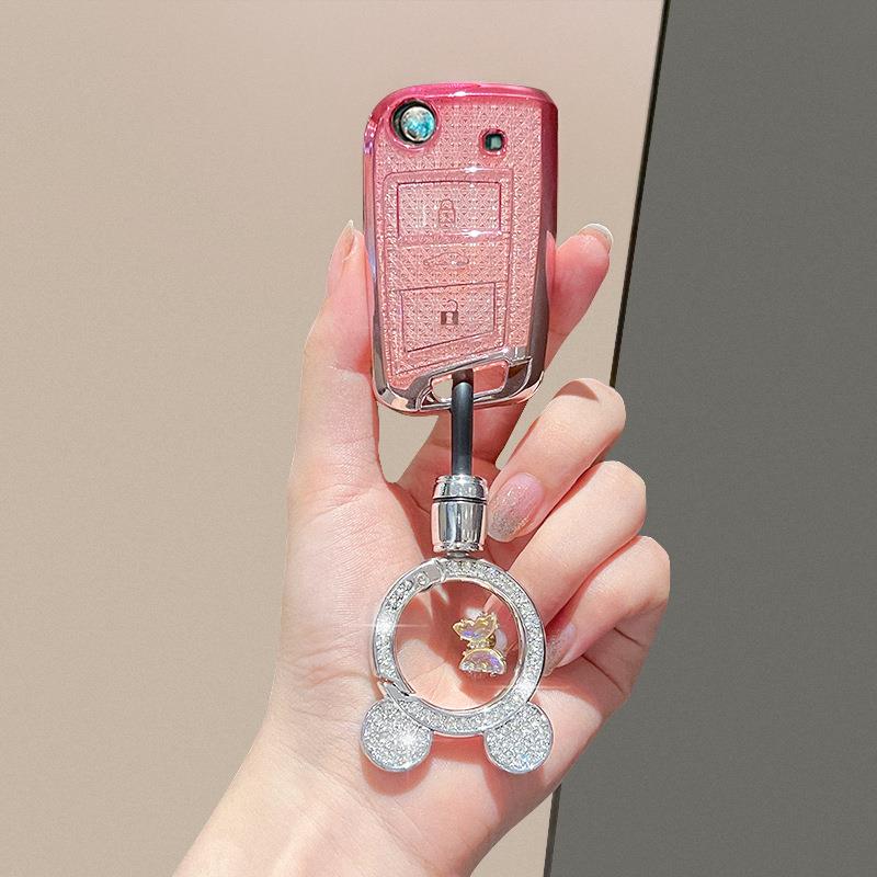 大众钥匙套速腾宝来polo探岳x途观l朗逸途岳探歌探影车壳扣女专用