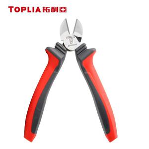 拓利亚（TOPLIA）德式省力斜嘴钳6英寸 工业级斜口钳子 剪切钳 电