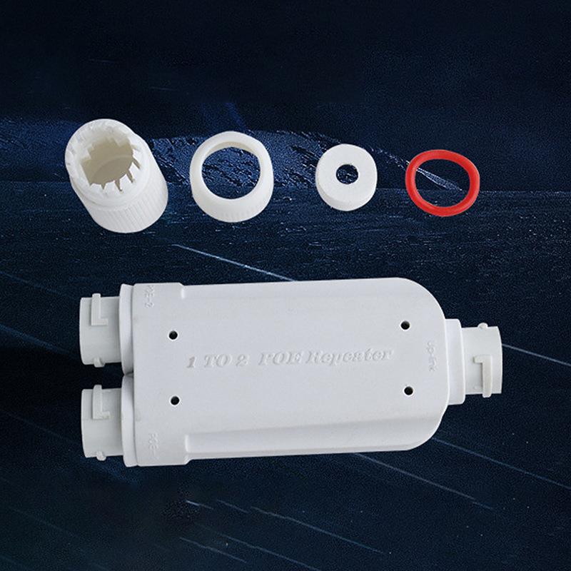 现货POE中继器室外防雨型POE延长器一进二出分线器级联宝extende