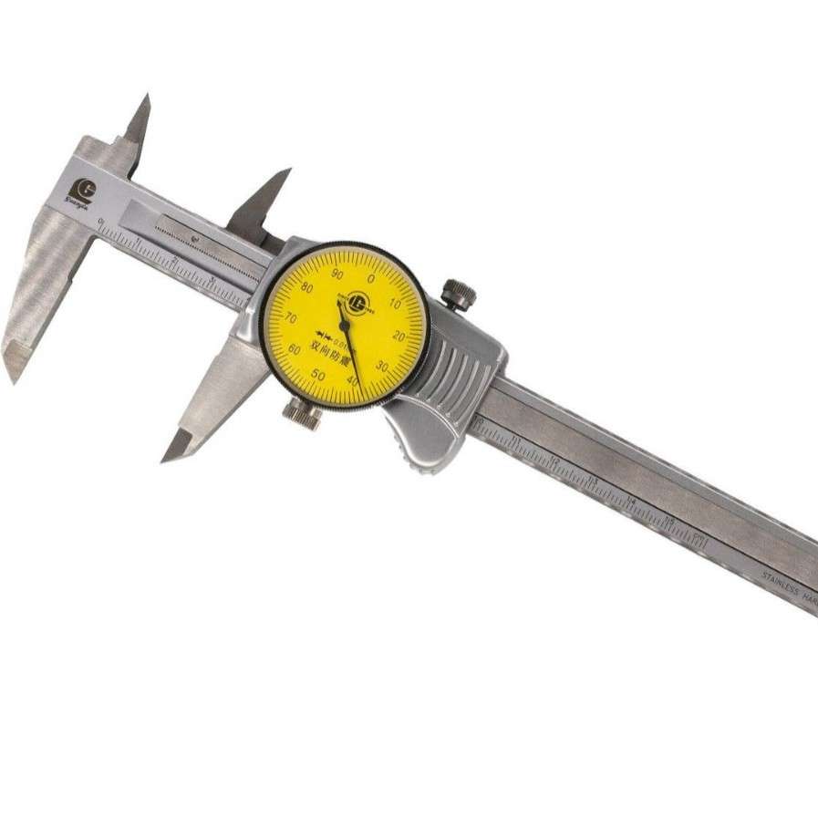 广陆1989系列带表卡尺机芯独特 读数清晰精确金属罩壳150 200 300