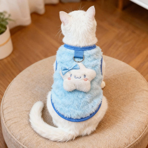 宠物猫咪衣服秋冬加绒保暖马甲金渐层布偶蓝猫英短幼猫防掉毛背心