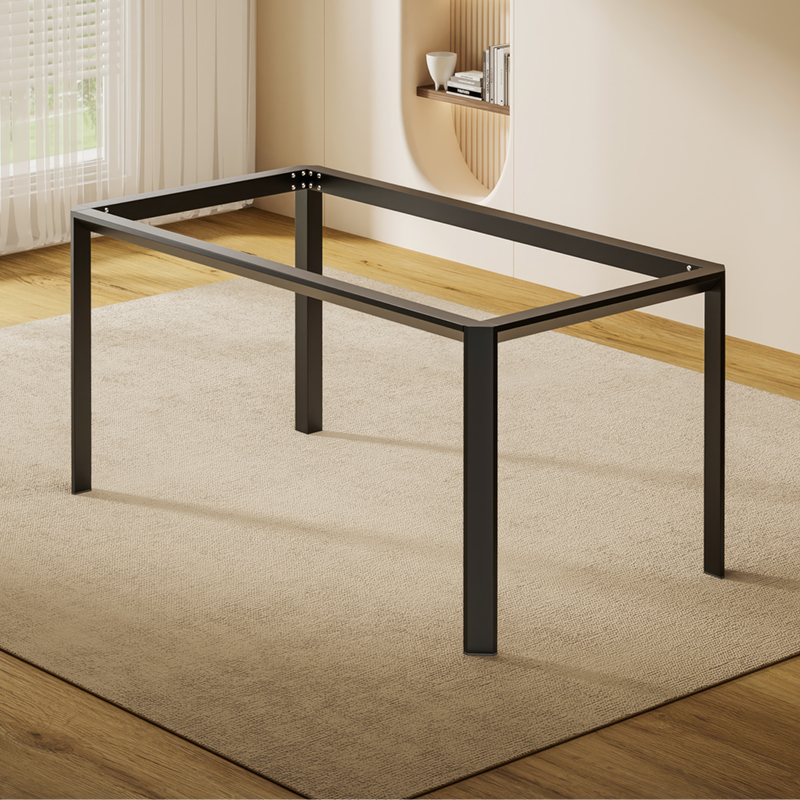 铁艺桌腿现代大理石岩板餐u桌脚支架办公书桌桌架简约写字台脚定