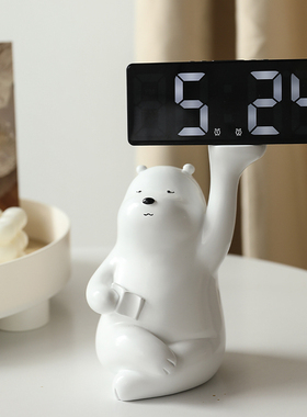 办公室桌面台式小闹o钟钟表装饰摆件家居装饰品玄关客厅电视柜家