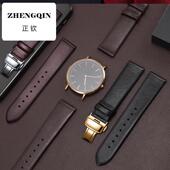 适用阿玛尼真皮手表表带同款 男黑武士满天星女士摩天轮AR1926专用