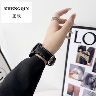 皮质手表表带适用于安顿4A表带3A/3X皮革表带4XPRO手表带pu皮带