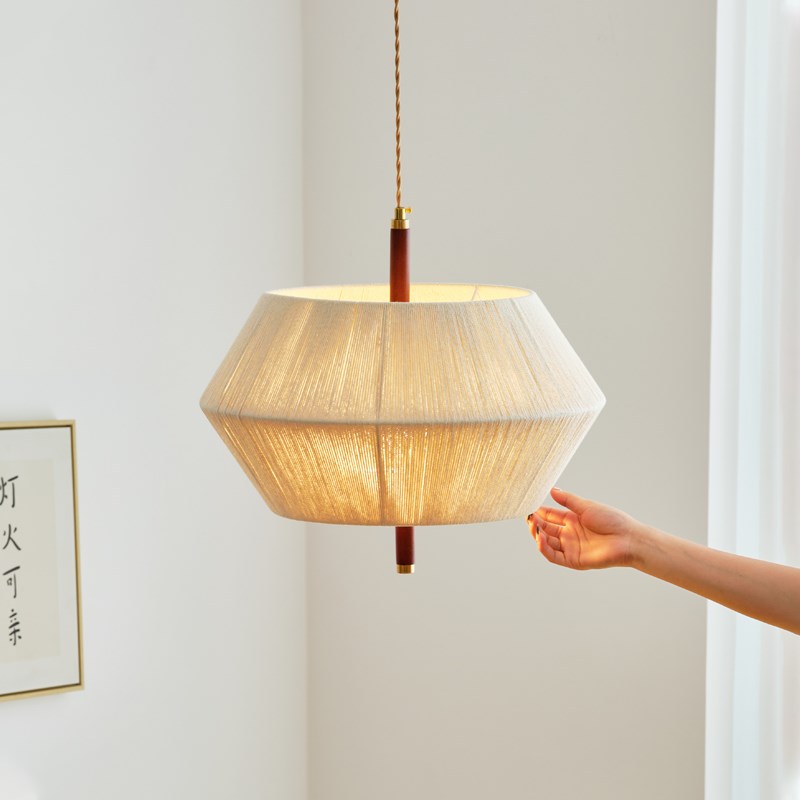 法式复古吊灯侘寂风日式卧室餐厅茶室民宿编织客厅岛台中古风灯具