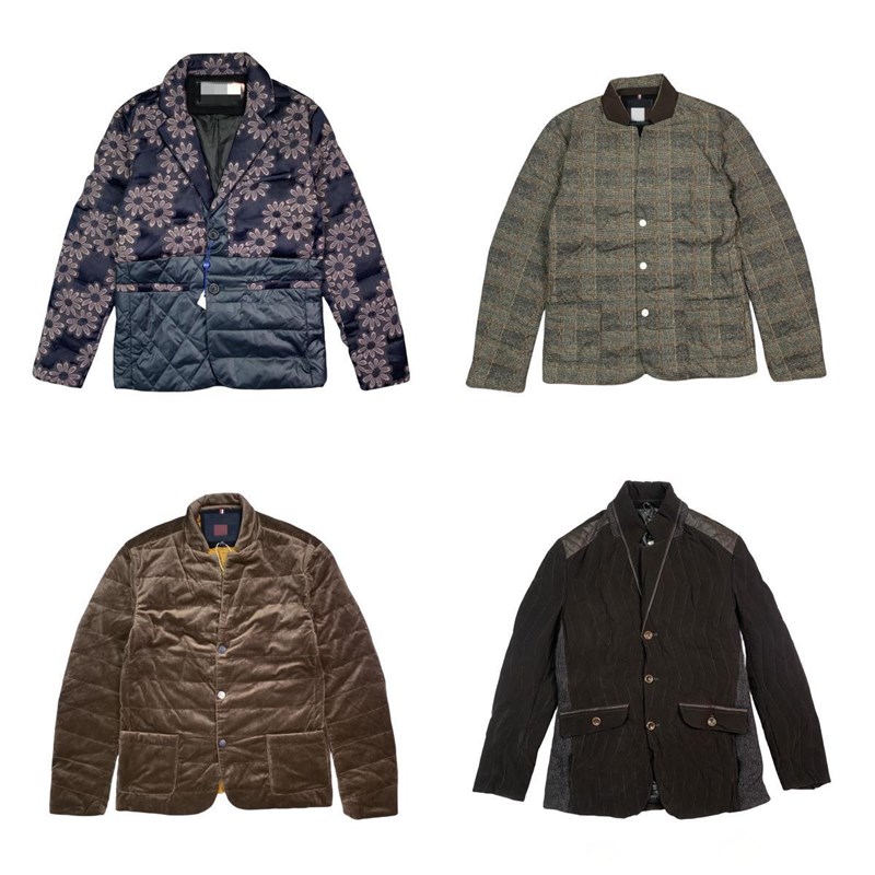 H1006外贸杂款男装羽绒棉外套时尚保暖休闲棉衣爸爸装拼接棉服